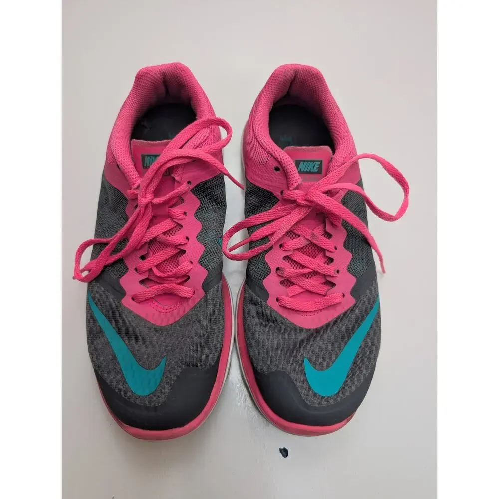 Nike Womens FS Lite Run 3 Black Pink Running Shoes 807145-011 Size 7 Athletic